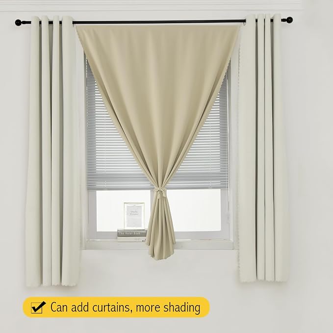 Portable Light Blocking Curtains Self Stick Design Removable Adhesive Window - Image 8