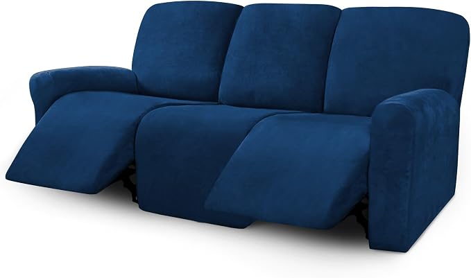 ULTICOR Velvet 8-Pieces Recliner Sofa Covers Stretch Reclining Couch Covers by ULTICOR