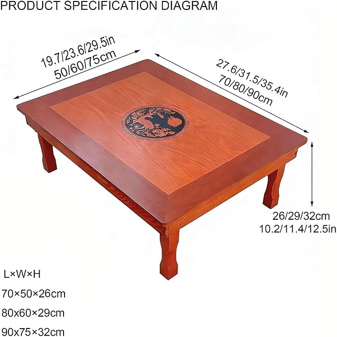 SH-tables Folding Table, Korean Solid Wood Dining Table/Study Table/Coffee - Image 2
