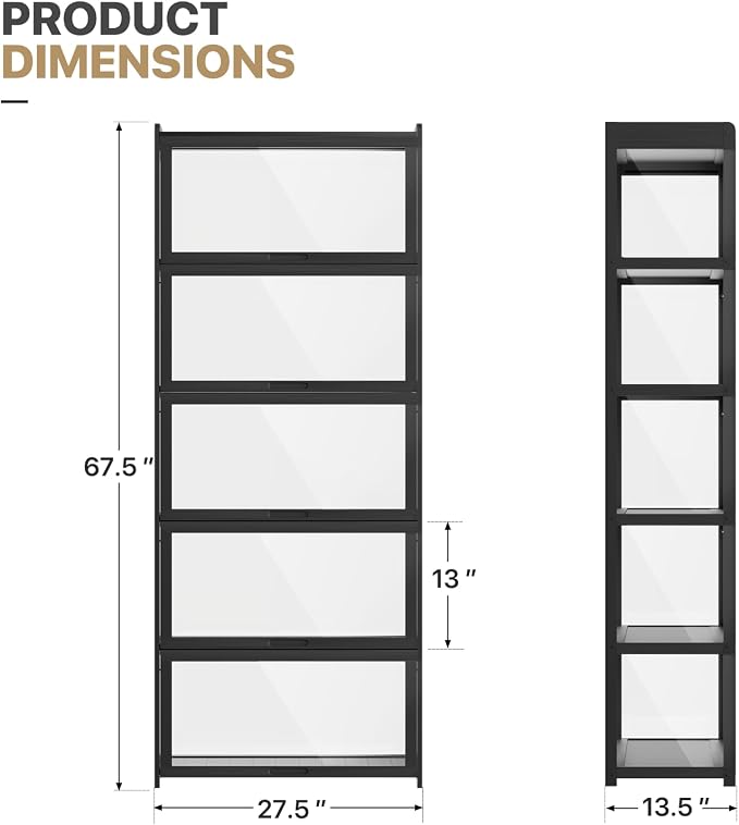 MoNiBloom 67.5" Curio Display Cabinet - Image 3
