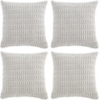 Fancy Homi 4 Packs Decorative Throw Pillow Covers by Fancy+Homi
