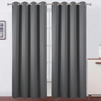 Blackout Curtains 52 x 90 Inch Long Frost Grey Curtains Set of 2 Panels Room by Lemomo
