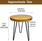 Round Live Edge Wood End Table, Rustic Modern Nightstand, Small Wood Coffee - Image 2