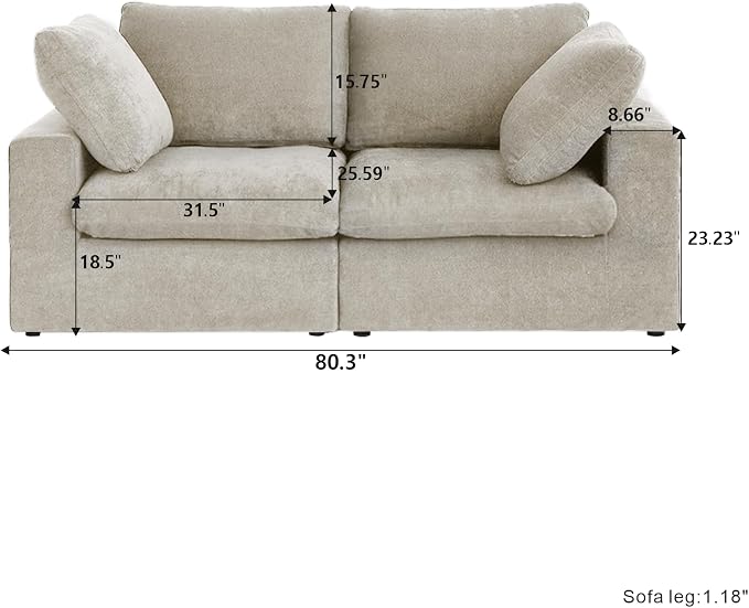 JACH Modular Sectional Cloud Couches - Image 2