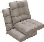 Outdoor Chair Cushions Set of 2, High Back Soft Seat Pad by zanwuhwyd