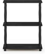 Furinno TURN-N-TUBE Storage Shelves, 3-Tier Book Shelf, Corner Shelf, Toolless - Image 6
