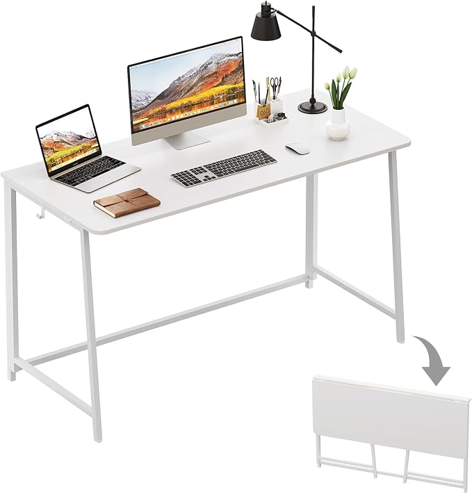 WOHOMO Folding Desk, 47.2" Foldable Computer Desk by WOHOMO