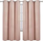 Blush Thermal Blackout Curtains/42 x 72 Inch/Set of 2 Panels Room Darkening - Image 2