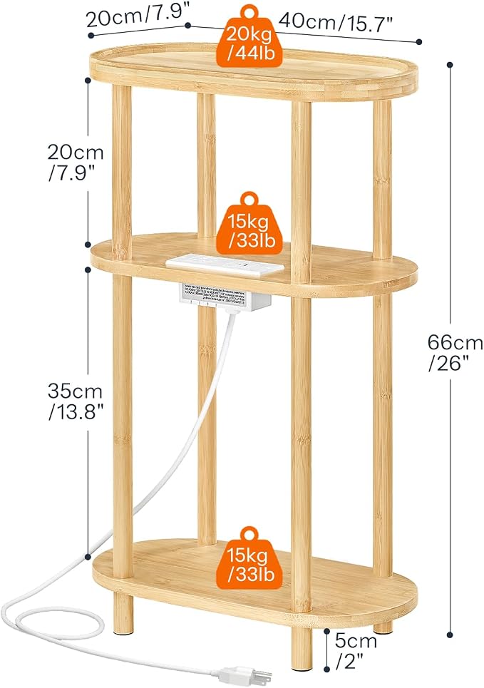 HOOBRO Small Narrow Side Table - Image 3