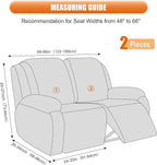 VANSOFY Recliner Cover, 2-Pieces Stretch Reclining Couch Cover - Image 2