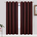 Yakamok Room Darkening Curtains 52x72 inch Length Burgundy Red-Living Room | 2 by Yakamok