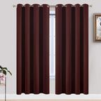 Yakamok Room Darkening Curtains 52x72 inch Length Burgundy Red-Living Room | 2 by Yakamok