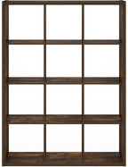 Furinno Cubicle Book Shelf, 12-Cube Bookshelf, Extra Thick Frame Reversible - Image 10