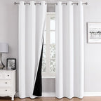 ChrisDowa White 100% Blackout Curtains by ChrisDowa