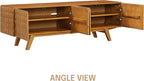 NTC Sapa Mid-Century Modern Solid Wood TV Stand 4-Door Media Console - Image 8
