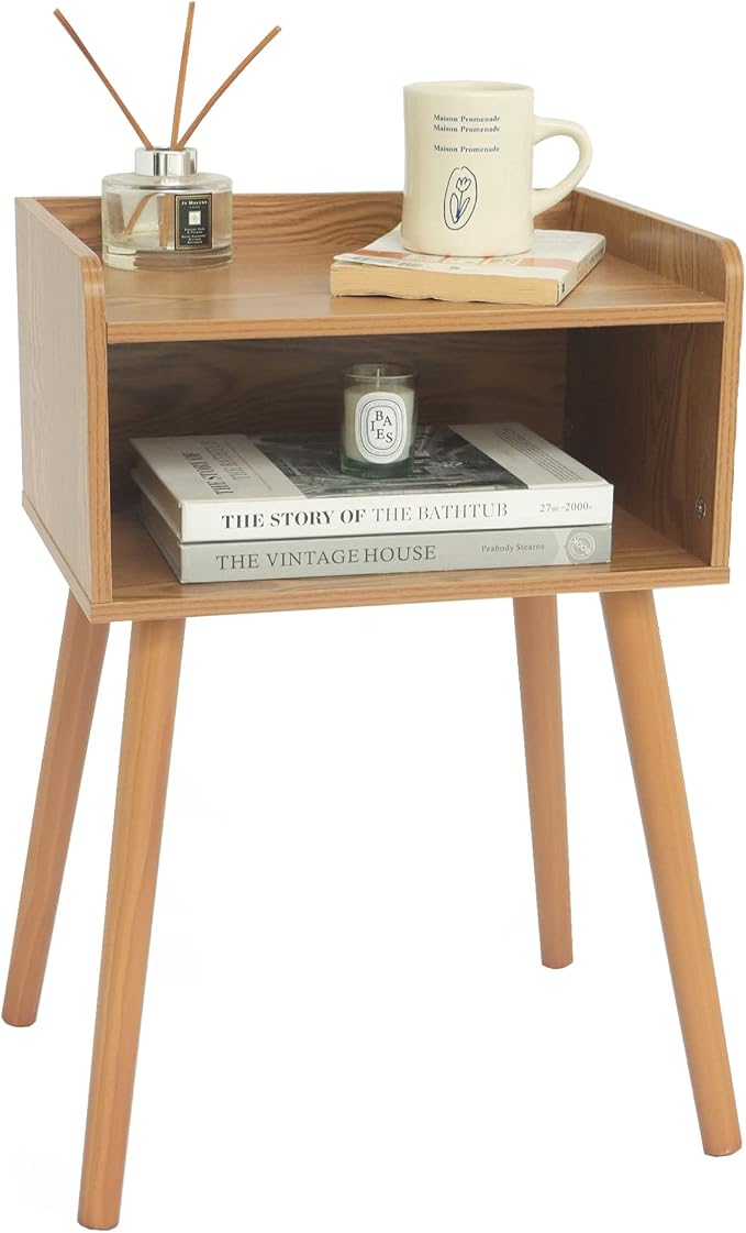 MaxSmeo Nightstand, Mid Century Modern Side Table Bedroom by MaxSmeo