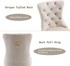 KCC Velvet Dining Chairs Set of 2, Upholstered High-end Tufted Dining Chair - Image 5