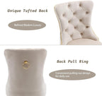 KCC Velvet Dining Chairs Set of 4, Upholstered High-end Tufted Dining Chair - Image 6