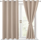 Blackout Curtains for Bedroom, 2 Drape Panels, 52 x 45 Inch | rmal Insulated & by Hiasan