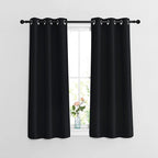 NICETOWN Black Out Curtains 54 inch Long 2 Panels Burg by NICETOWN
