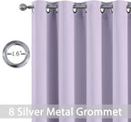Yakamok Room Darkening Curtains 52x108 inch Length Lilac-Living Room | 2 panels - Image 2
