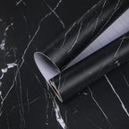 practicalWs 17.71''×196.8'' Marble Contact Paper Black/White Peel and Stick by practicalWs