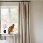 NICETOWN Natural 100% Blackout Linen Curtains 84" Long - Image 2