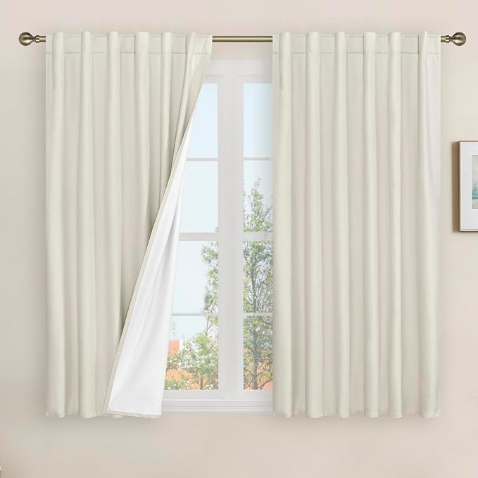 Linen Full Blackout Window Curtains by LAMIT