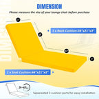 Basic Beyond Chaise Lounge Cushions Outdoor, 3-Layer Waterproof Outdoor - Image 4