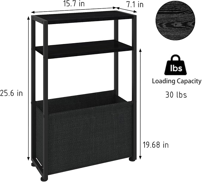 Leomonio Narrow Side Table, Slim End Tables - Image 2