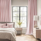 MIULEE Light Pink Back Tab Blackout Curtains 52x72 Inches Long 2 Panels Set | - Image 2