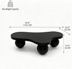 46" Cloud Coffee Table with 3 Ball Legs, Modern Irregular Center Table - Image 2