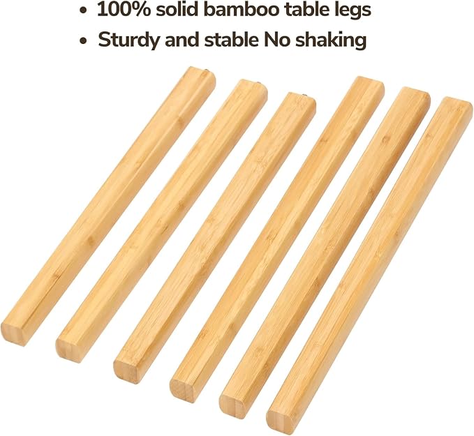 BAMEOS Bamboo Nesting Triangle End Table - Image 7
