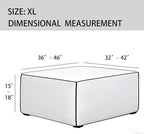Super Stretch 40x40x15 inch Square Ottoman Cover- Soft Form Fit Ottoman Cover - Image 3