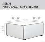 Super Stretch 40x40x15 inch Square Ottoman Cover- Soft Form Fit Ottoman Cover - Image 3