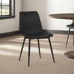 Armen Living Monte Mid Century Modern Dining Accent Chair - Image 2