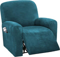 H.VERSAILTEX Velvet Stretch Recliner Couch Covers 4-Pieces Style Recliner Chair by HVERSAILTEX