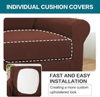 Turquoize 2 Piece Chair Covers Armchair Slipcovers - Image 5