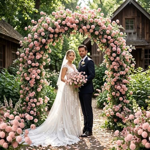 Mixed 10 Pcs Artificial Pompon Mum Set-8 Chrysanthemum & 2 Rose Red Daisy, Pink Silk Faux Flower for Vase Fall Floral Arrangements Wedding Centerpiece DIY Home Indoor Outdoor Decor (No Vase) - Image 6