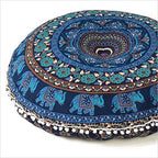 Mandala Floor Pillow Cover Meditation Cushion Seating Throw Hippie Round - Image 2