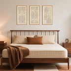 IARTTOP Boho Wooden Framed Wall Art Set of 3 Mid-century Modern Wood Wall Decor - Image 7