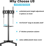 Mobile TV Carts on Wheels for 21-60 Inch Flat/Curved Panel Screens TVs - Image 4