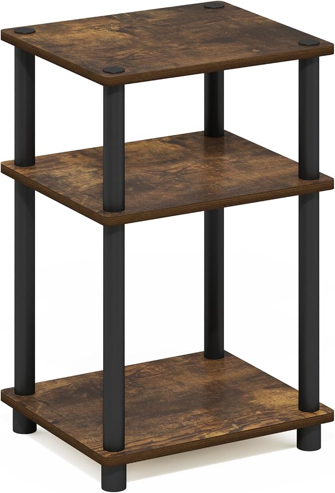 Furinno JUST Side Table, 3-Tier End Table, Open Shelves Night Stand, Bedside - Image 7