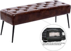 DUHOME Button-Tufted Ottoman Bench, Upholstered Bedroom Benches Footrest Stool - Image 4
