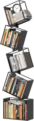5-Tier Metal Geometric Bookshelf – Modern Narrow Floor Bookcase, Space-Saving by Unknown