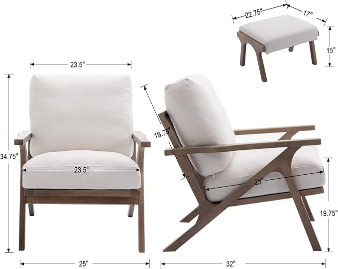 HNY Mid Century Modern Accent Chair - Image 2