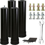 11 Inch Metal Adjustable Bed Base Frame Leg Replacement Heavy Duty Extra Height by Unknown
