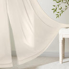 MIULEE Light Beige Sheer Curtains 84 Inches Long 4 Panels 42 x 84 Inches | - Image 6
