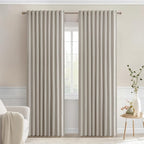 MIULEE Natural Back Tab Blackout Curtains 52x72 Inches Long 2 Panels Set | Rod by MIULEE