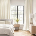 MIULEE Birch Back Tab Blackout Curtains 52x108 Inch Long 2 Panels Set | Rod - Image 2